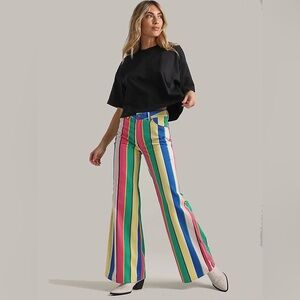 Women's Wrangler® Laser Striped Wanderer 622 High Rise Flare Jean